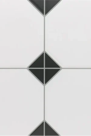 Bon Plan carrelage cabochon CHIC BLACK 33x33cm imitation carreaux ciment
